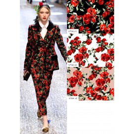 Коприна Dolce&Gabbana ситни рози бледо розова